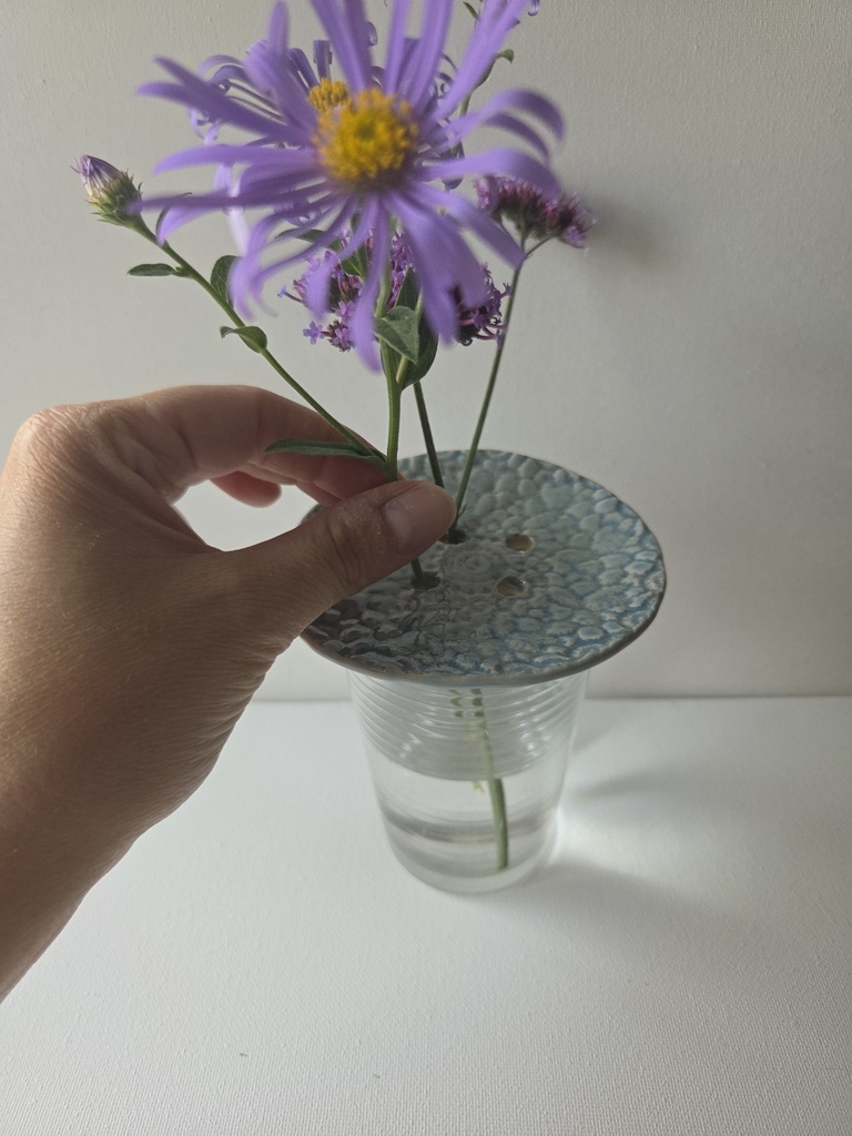 W77 Bloemschikschijf blauw