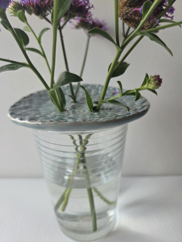 W77 Bloemschikschijf blauw