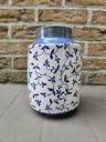Vaas blauwe bloemenprint
