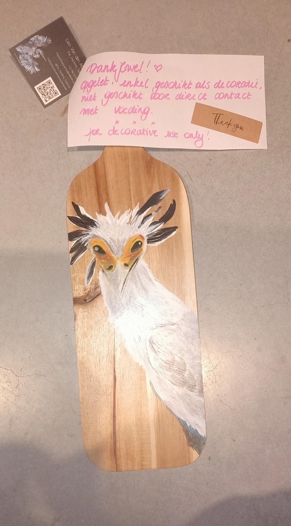 Deco snijplank: Secretarisvogel