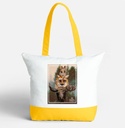 Totebag met rits (hert/vos/konijn)