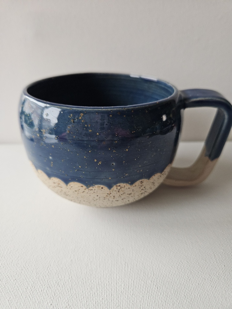 Donkerblauwe spikkelmok