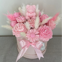 Kaarsboeket roze