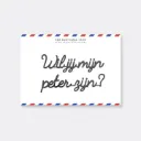 Wil jij mijn peter zijn?