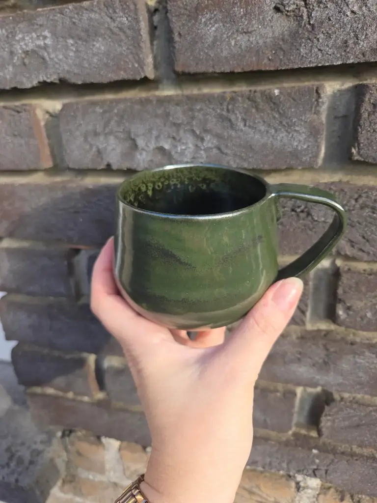 W90 donkergroene tas met oor