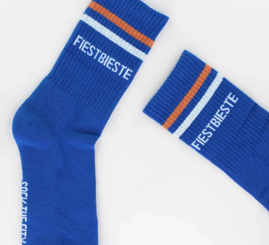 Sokken Fiestbieste retro (blauw)
