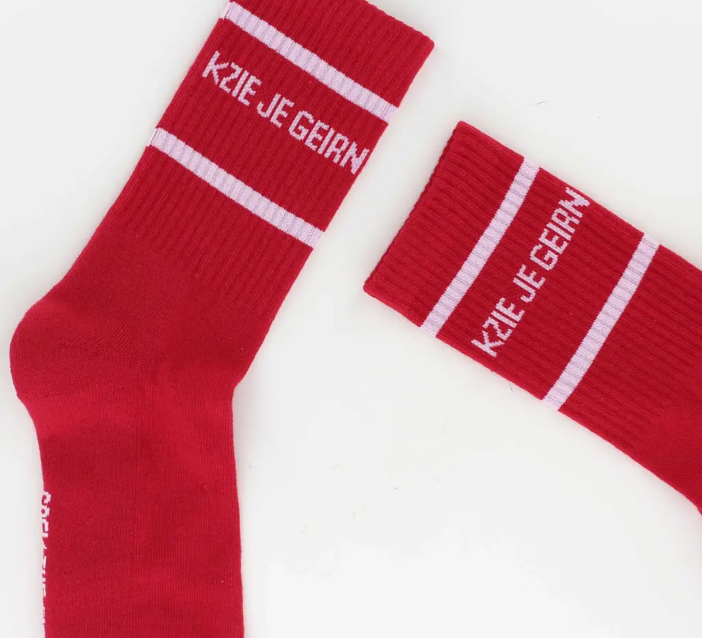 Sokken 'k Zie je Geirn - rood