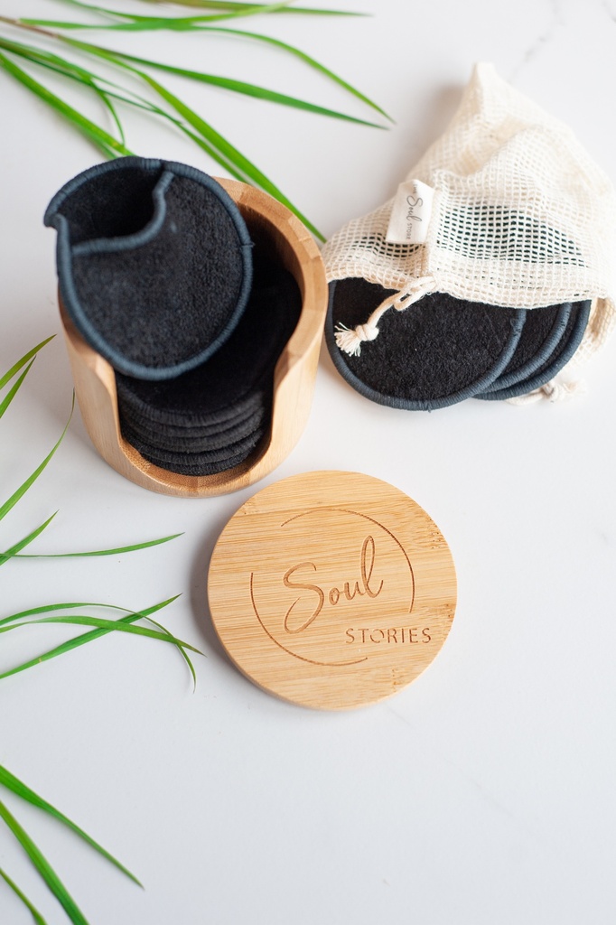 Make-up pads + houder