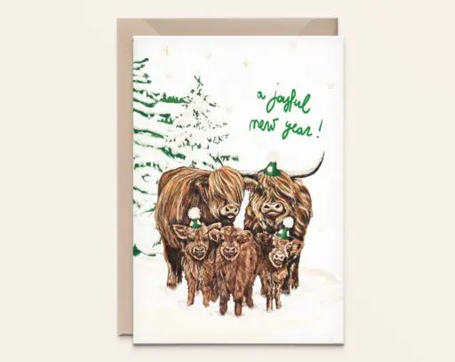 Wenskaart Kerst - Highlanders