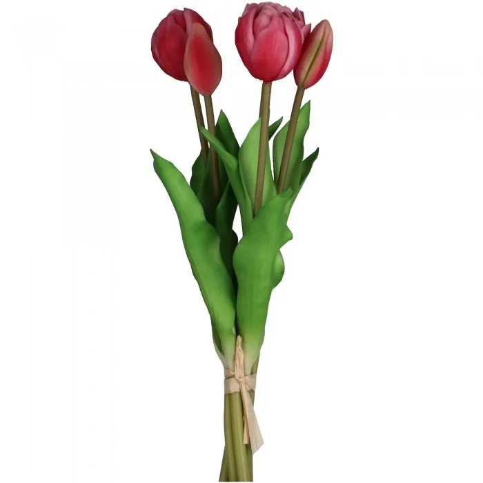 Boeket tulpen (kunststof) - roze  - per 10 - 30cm