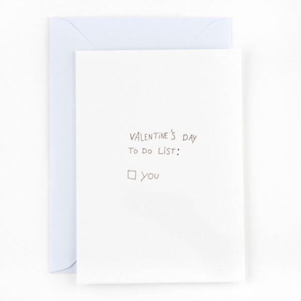 Valentine's to do list