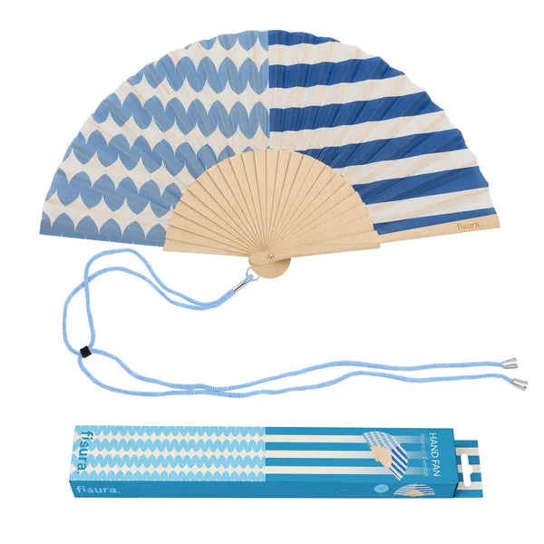 Waaier symmetrisch blauw