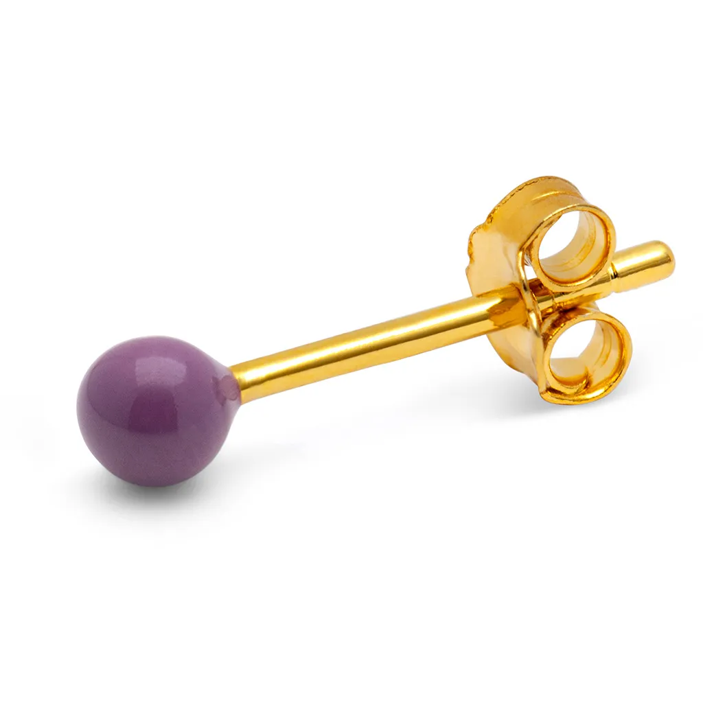 Color Ball earring 1 pcs / Purple Harvest