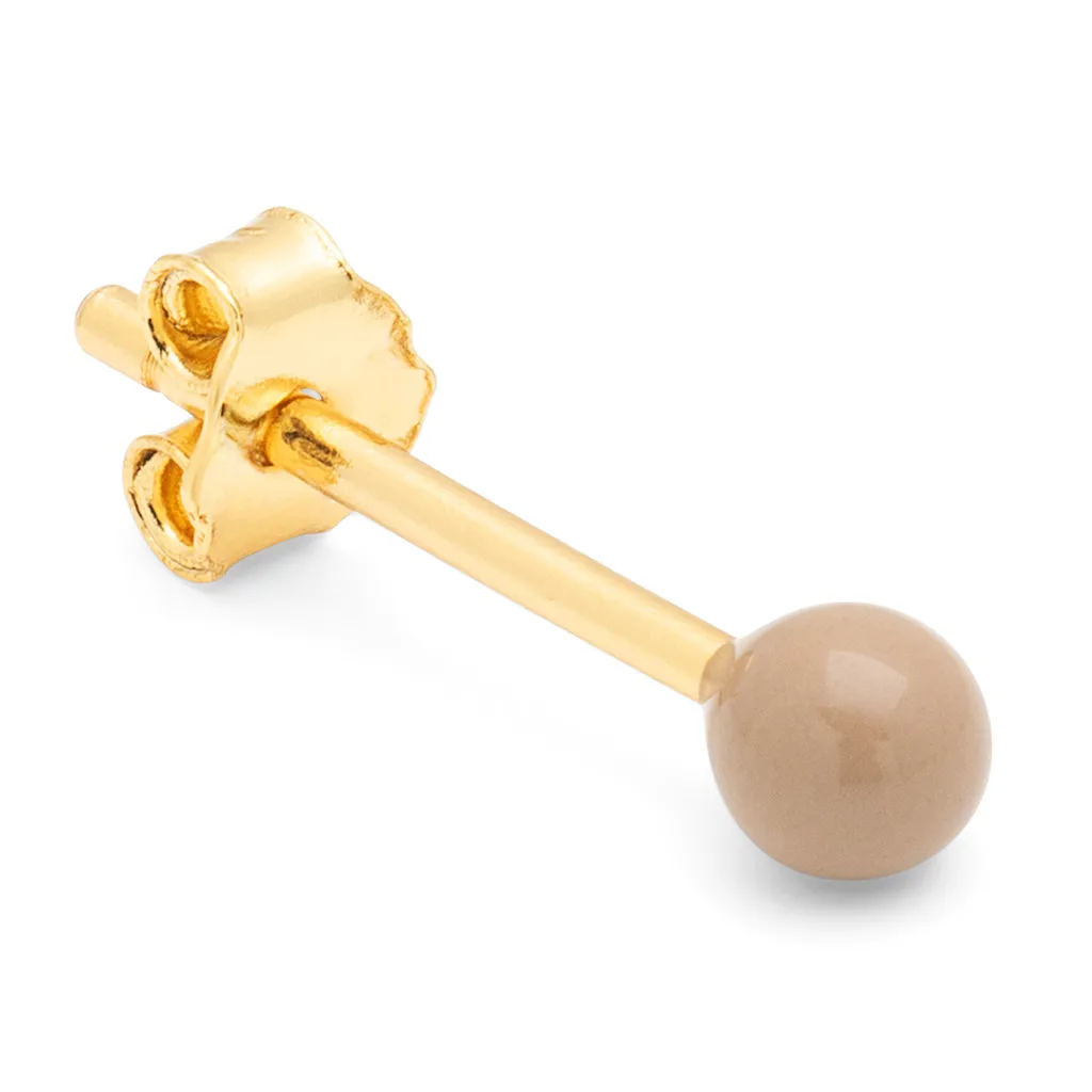 Color Ball earring 1 pcs / Mocha Mousse