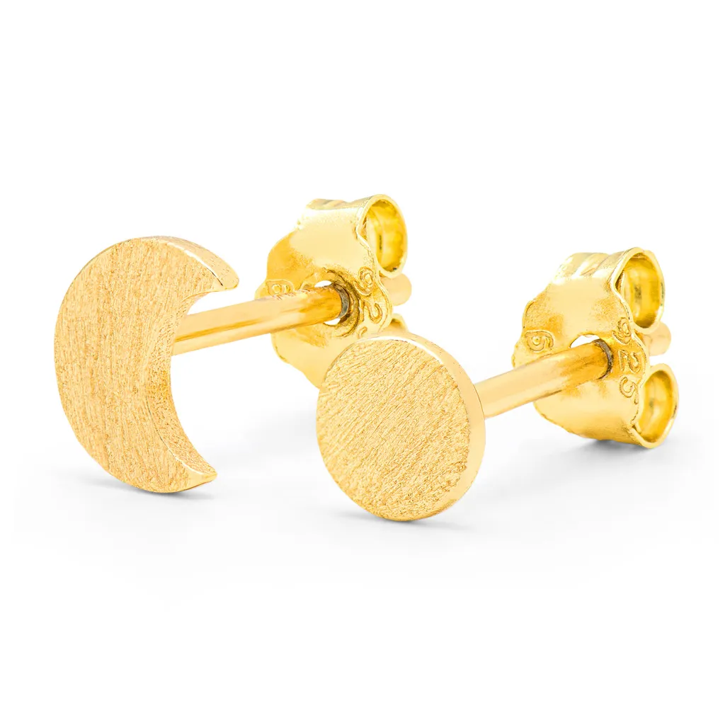 Family To The Moon And Back Earrings pair / Gold Plt