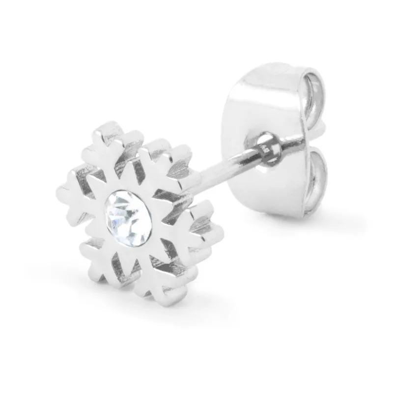 Flake Earring 1 Pcs / Silver Plated