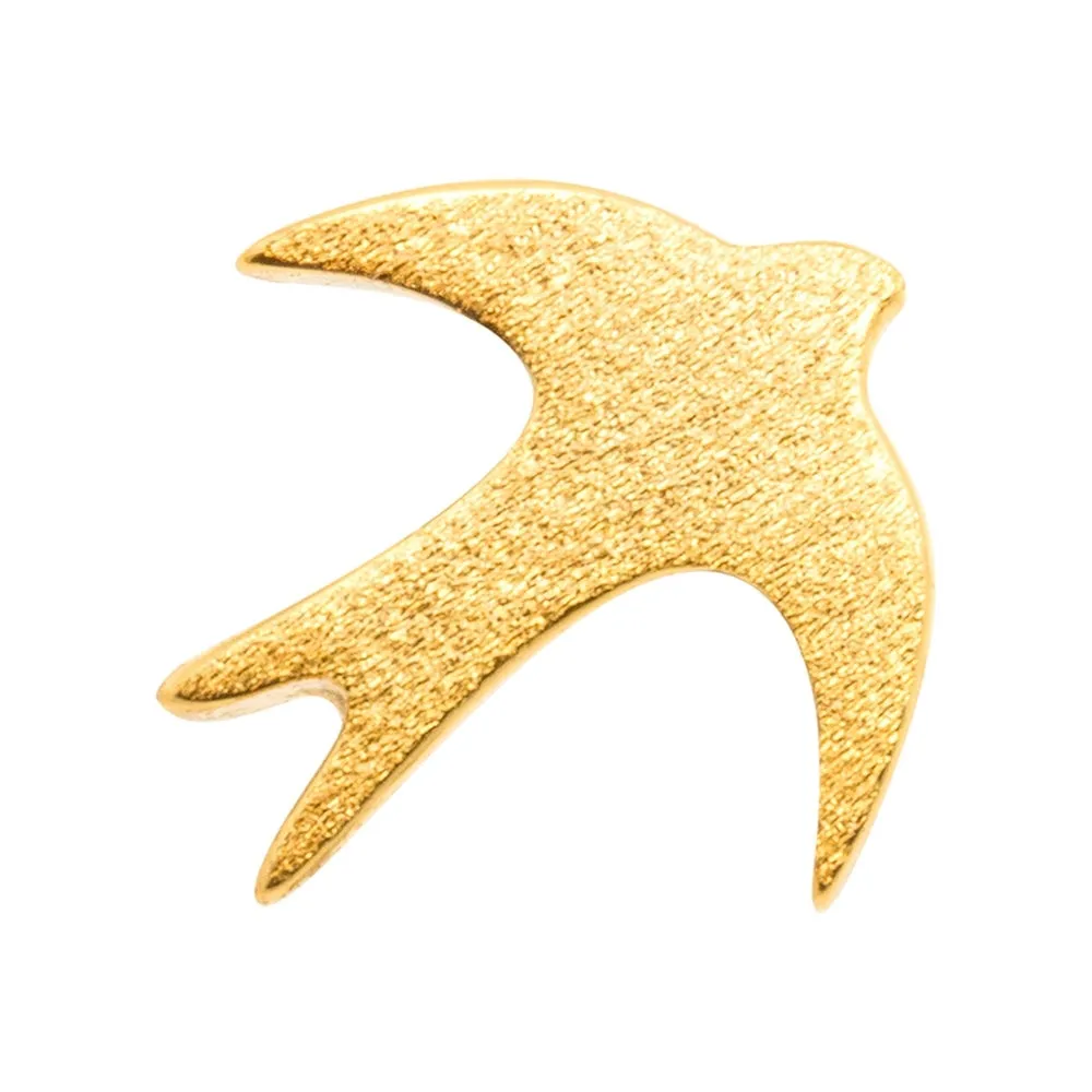 Swallow earring 1 pcs / Gold Plated