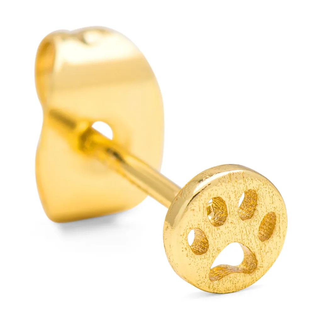 Dog Earring 1 pcs / Gold Plt