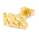Word Kiss Earring 1 pcs / Gold Plt