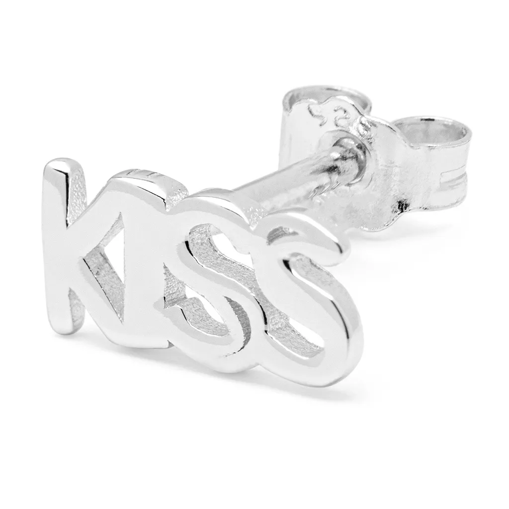 Word Kiss Earring 1 pcs / Silver