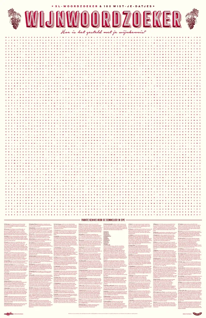 Wijnwoordzoeker XL Spelposter