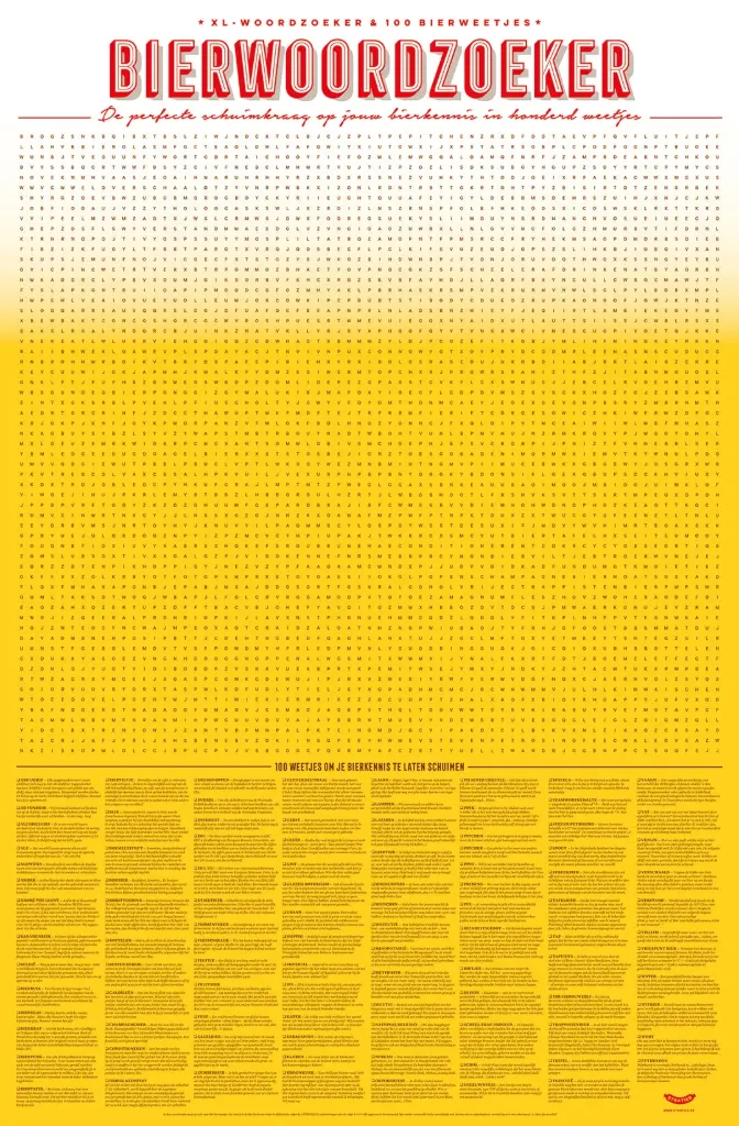 Bierwoordzoeker XL Spelposter