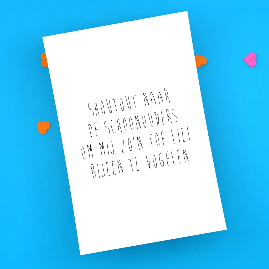 Shoutout naar de schoonouders