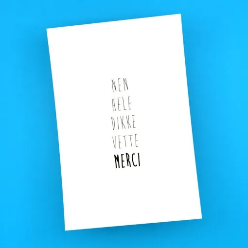 Nen hele dikke vette merci
