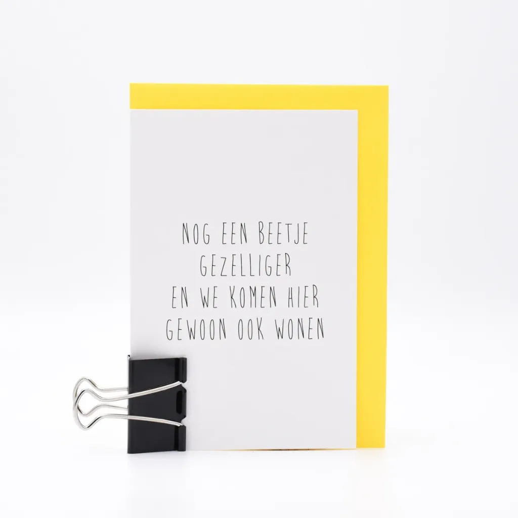 Nog een beetje gezelliger