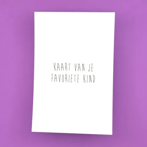 Kaart van je favoriete kind