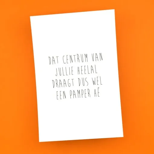Dat centrum van jullie heelal