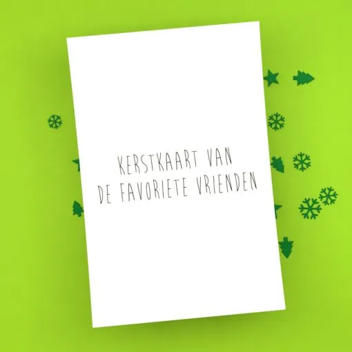 Kerstkaart van de favoriete vrienden