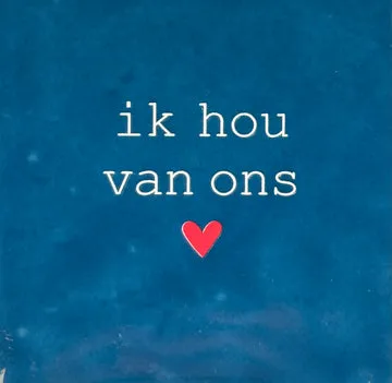 ik hou van ons donkerblauw/creme