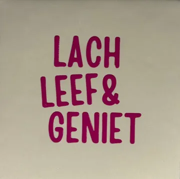 lach leef & geniet creme/knalroze