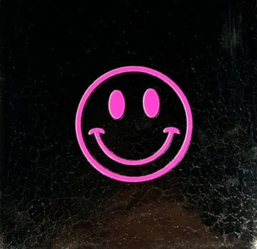 Smiley goud/roze