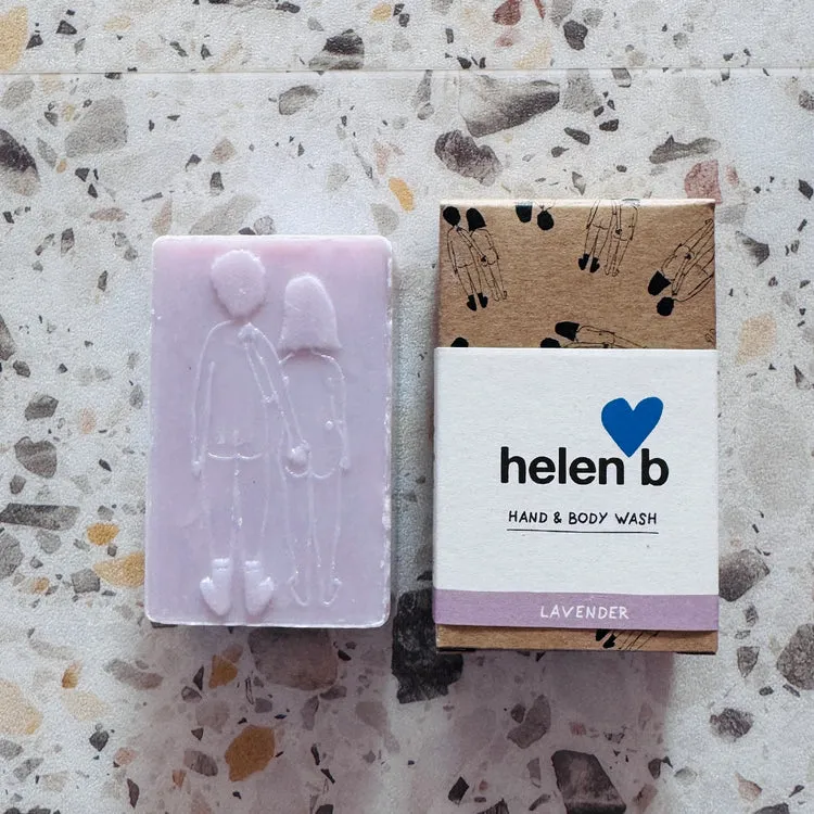 Zeepje naked couple back - Lavendel