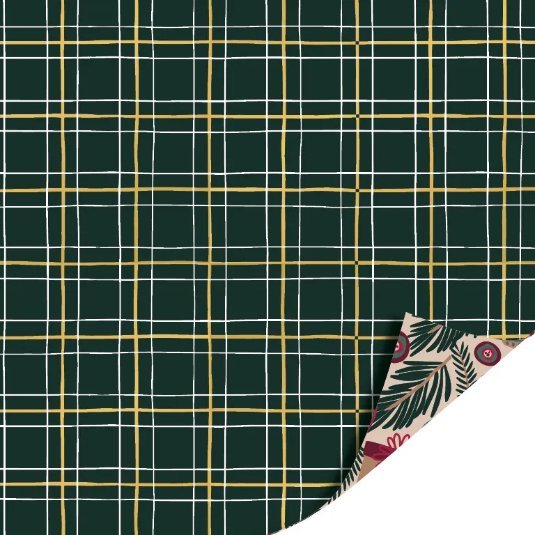 Groen gelijnd cadeaupapier
