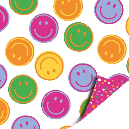 Smiley multicolour cadeaupapier