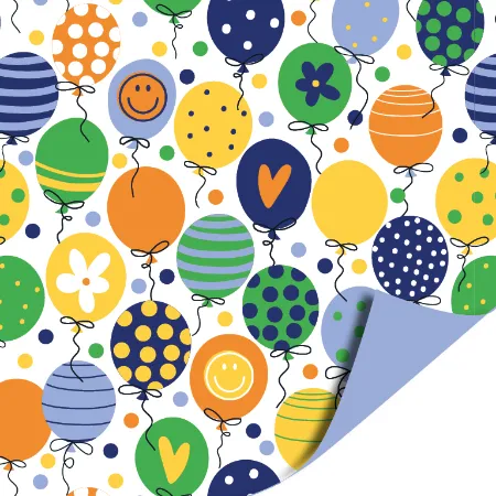 Birthday balloons cadeaupapier
