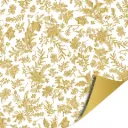 Wit gouden blaadjes cadeaupapier