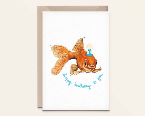 Wenskaart Goudvis - verjaardag