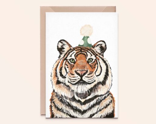 Wenskaart Tijger- verjaardag 