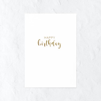 Happy Birthday - goud