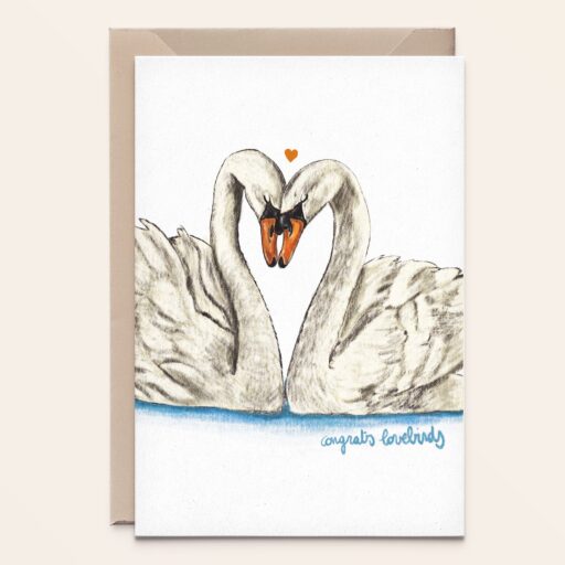 Wenskaart Zwanen - liefde