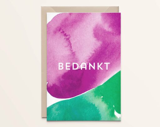 Wenskaart Bedankt