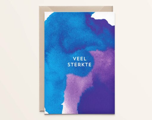 Wenskaart Veel sterkte - afscheid