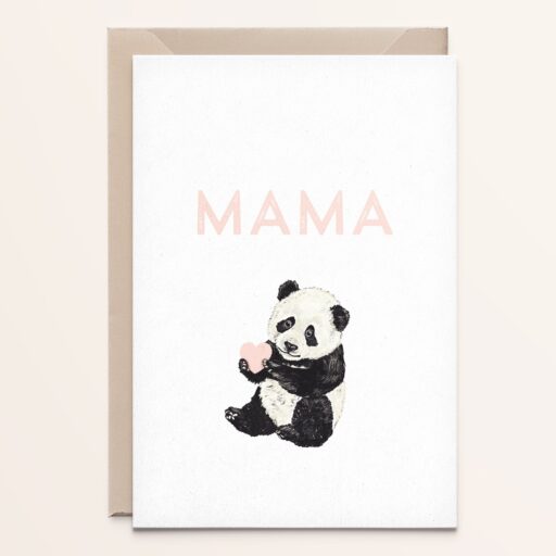 Wenskaart  Panda mama - moederdag