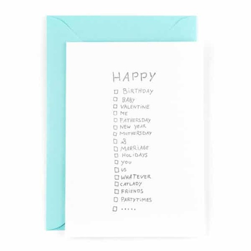 Happy checklist