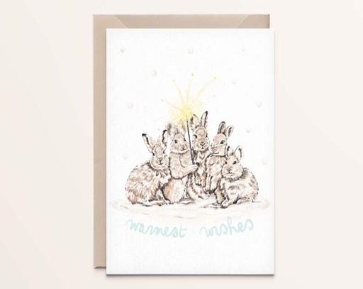 Wenskaart Kerst - Sneeuwhazen