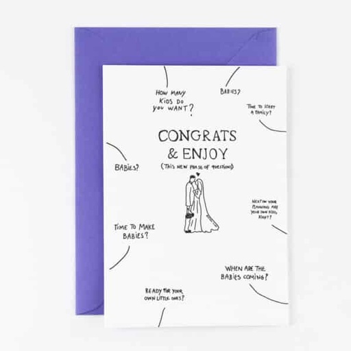 Congrats & enjoy the married life